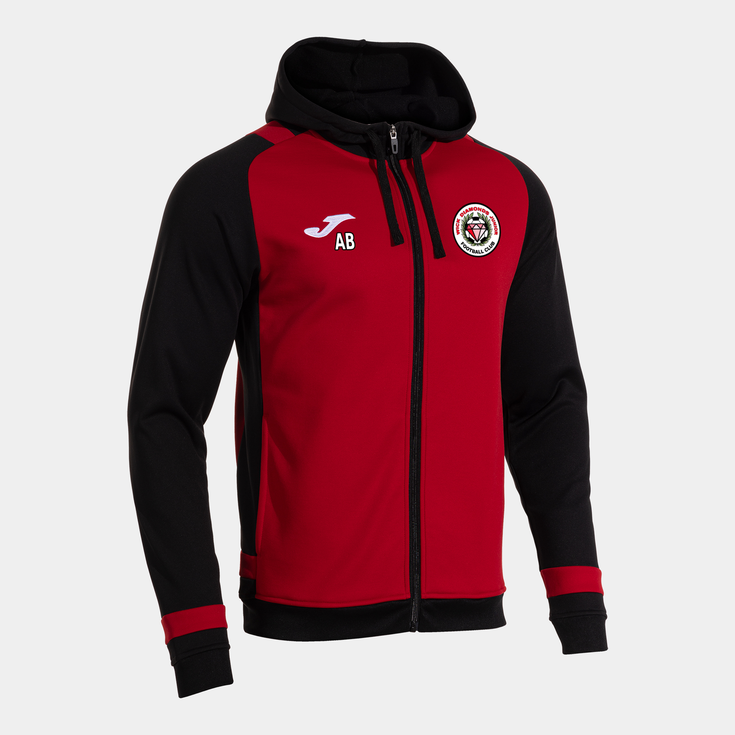 Wick Dynamos // Diamonds Adults Joma Lider Zip-up Hoodie - Red/Black