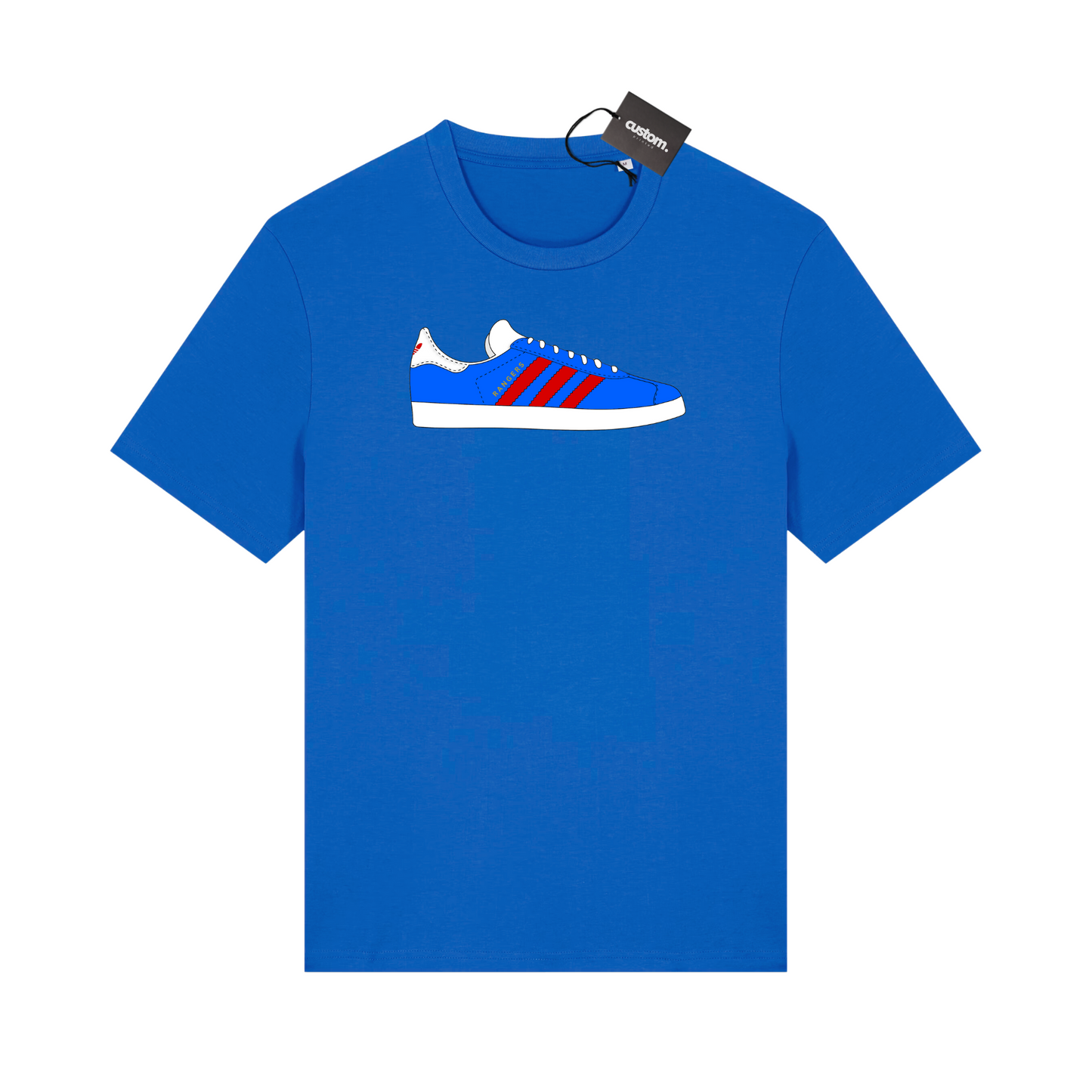 Gazelle Football Rangers T Shirt Gers Casual Trainer Tee - Adults