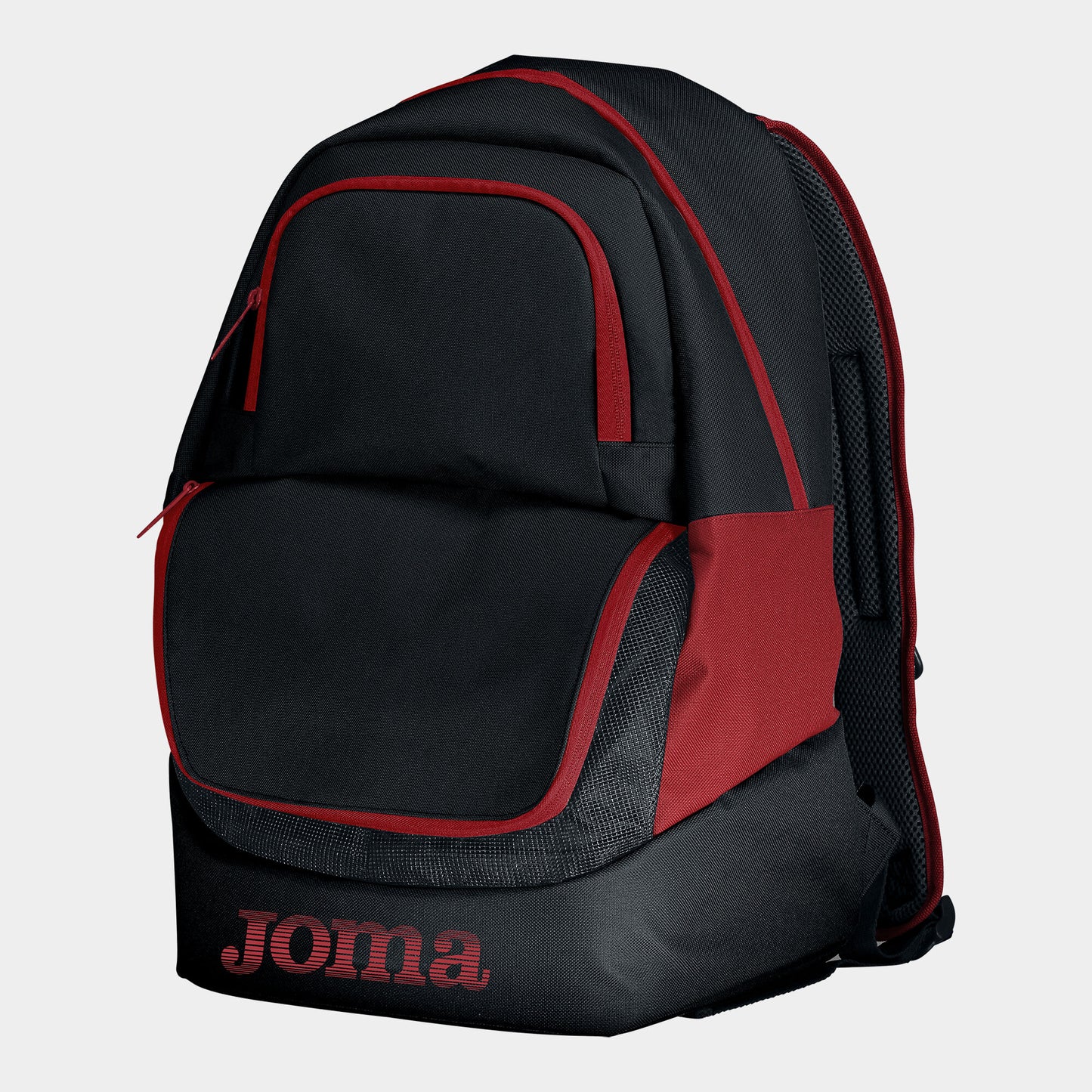 Joma Kitbag Football Ball Compartment Backpack - Black Red