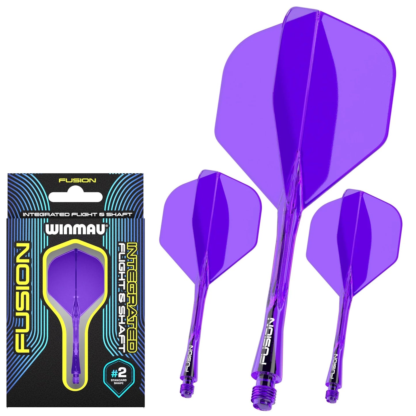 Winmau Fusion #2 Integrated Dart Flight & Shaft Medium Length