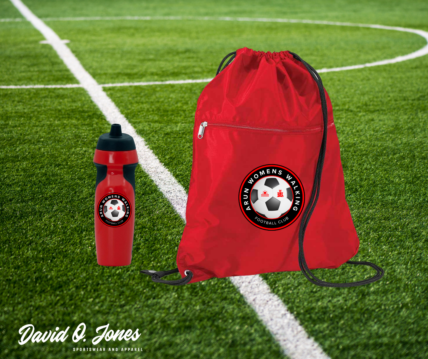 Arun Walking Football Gym Bag + Water Bottle set