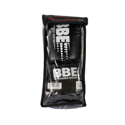 BBE Boxing PVC Punch Bag Mitts (Black-White)
