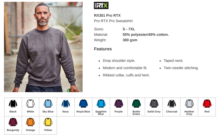 Pro RTX Workwear Pro Sweatshirt