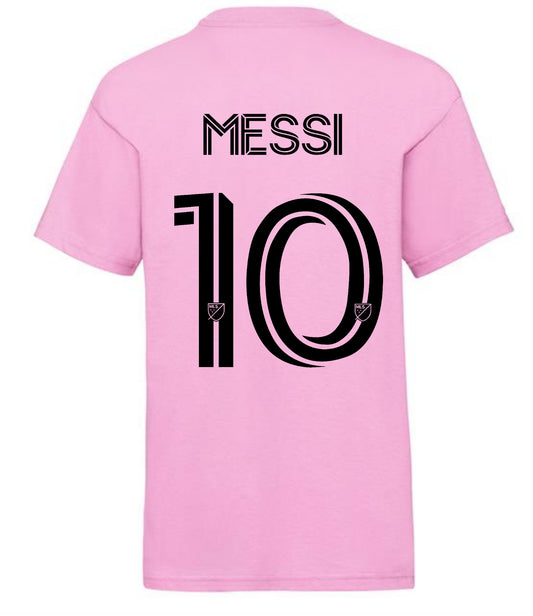 Messi Pink Miami printed kids T shirt