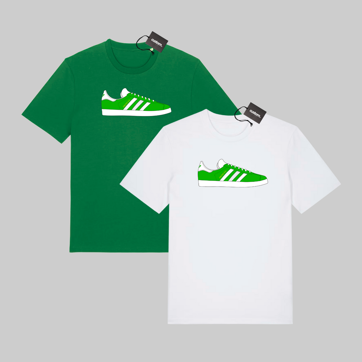 Gazelle Football Celtic T-Shirt Casual Trainer Tee - Adults