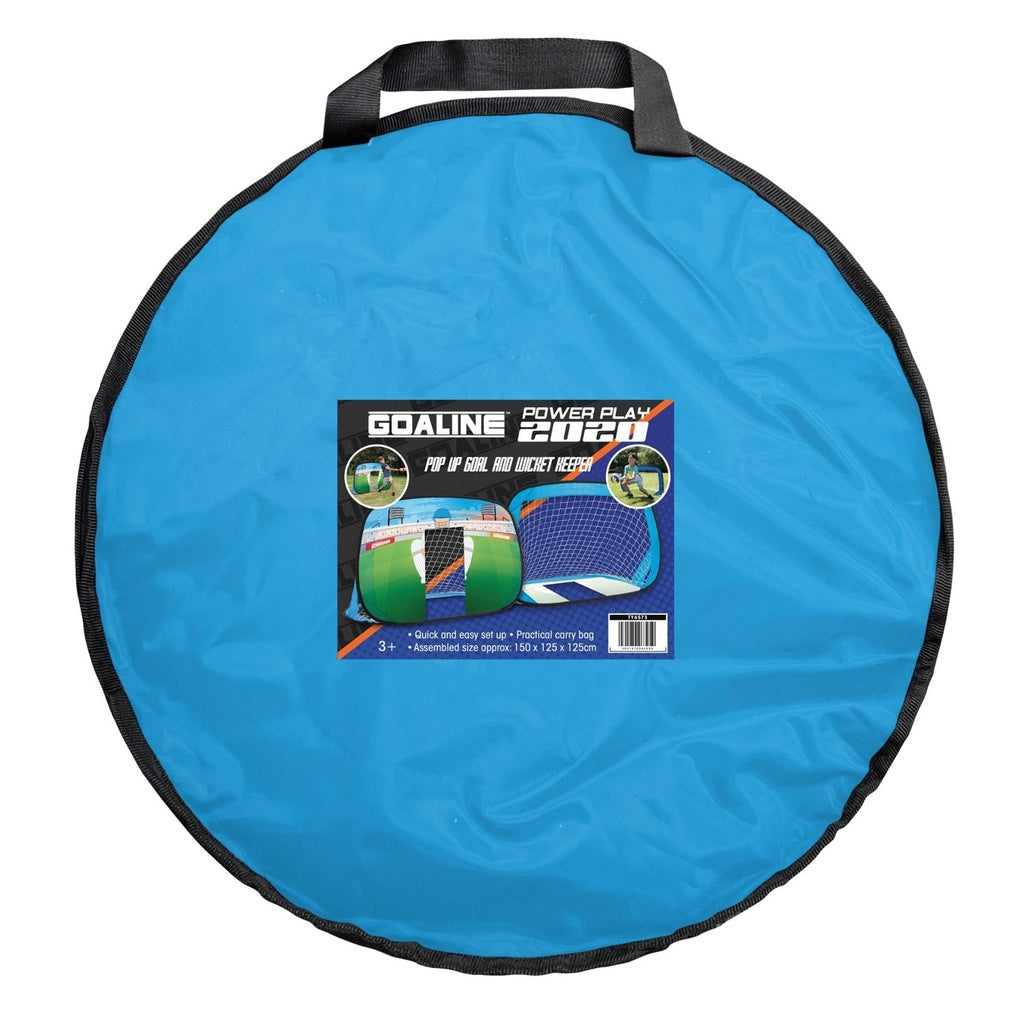 PowerPlay 2 In 1 Pop Up Garden Football Goal & Cricket Wicket