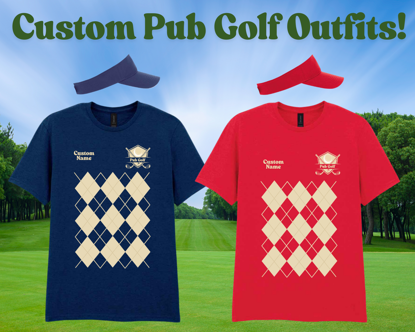 Pub Golf Fancy Dress Tee – Custom Printed for Parties, Stag Dos & Laughs