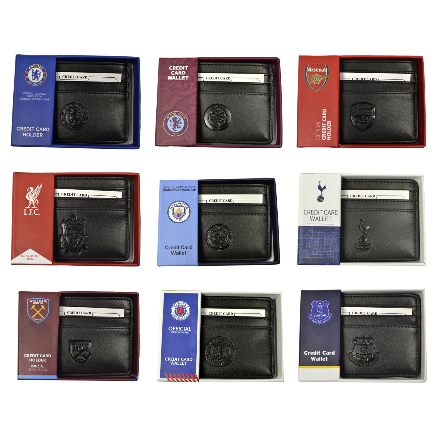 Football Teams Credit Card Wallet