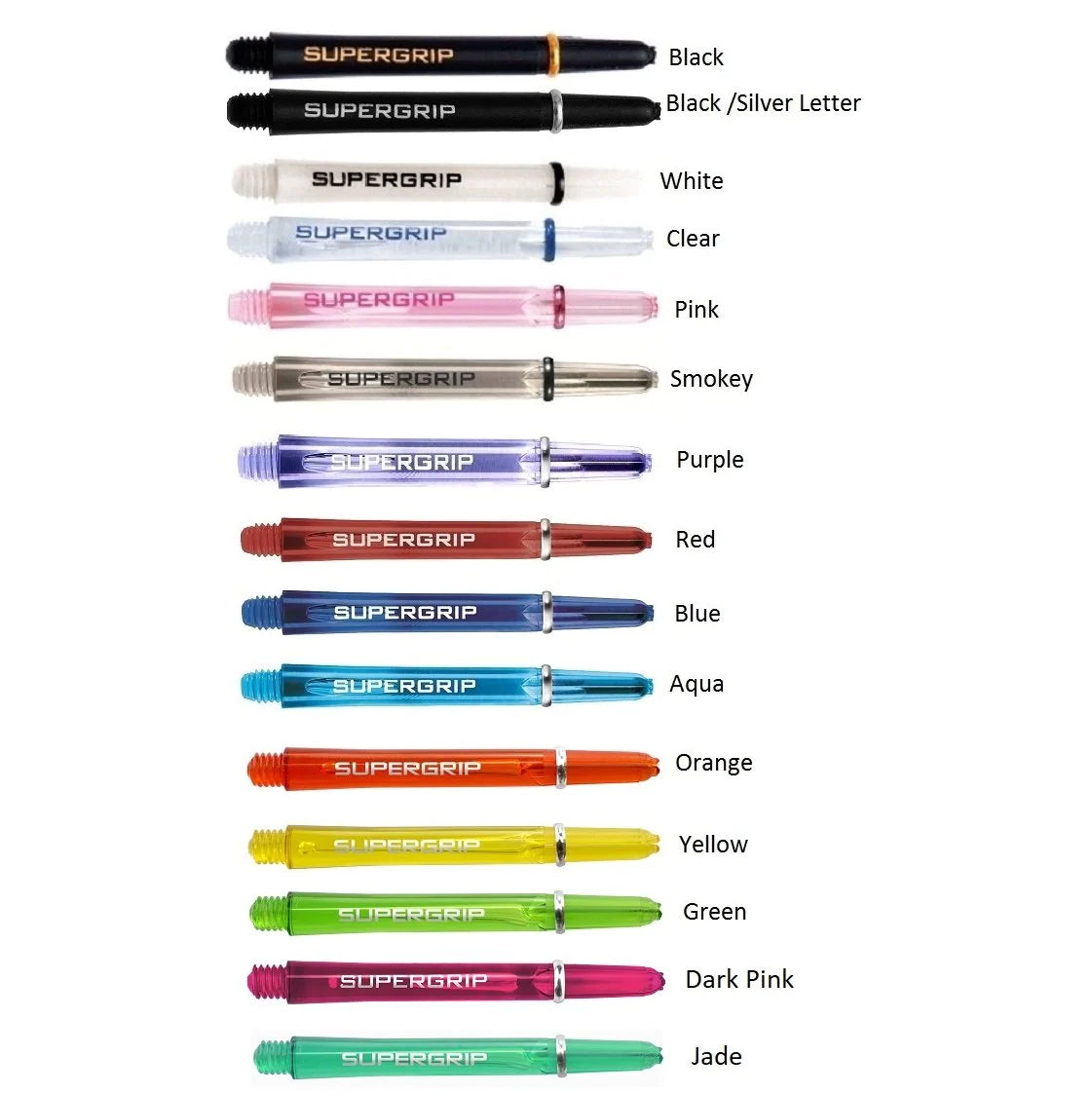 Harrows Supergrip Darts Shafts - Various Colours
