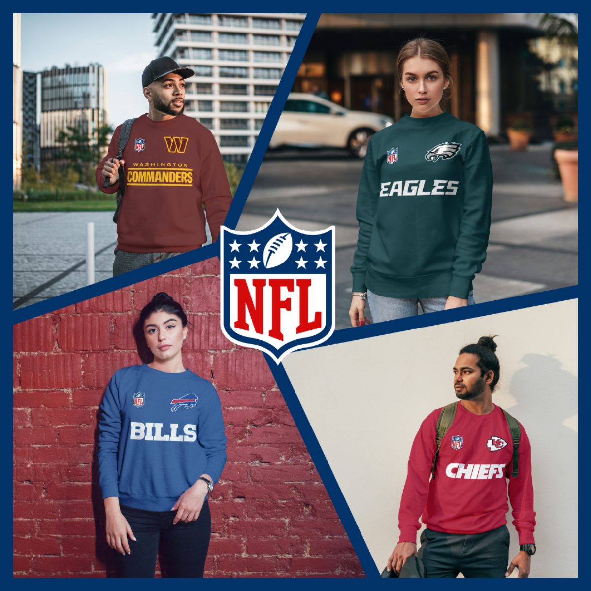 Custom NFL Supporter Sweatshirt – Your Team, Your Colours