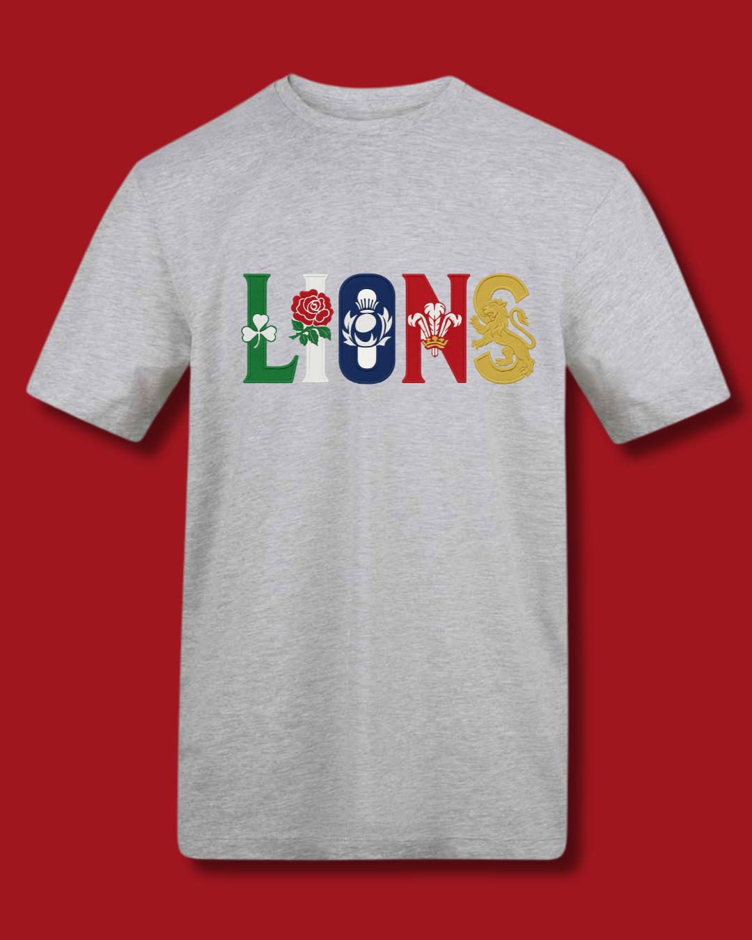 Lions Rugby Grey T-Shirt – Adults