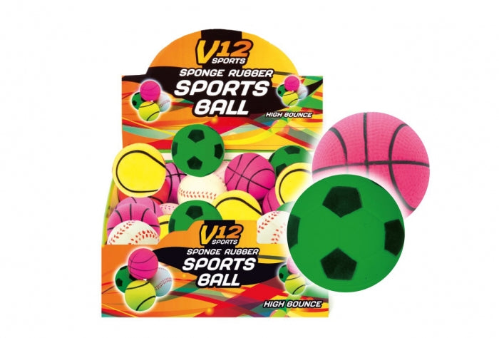 V12 Rubber Ball - Sports Prints, 2.5"