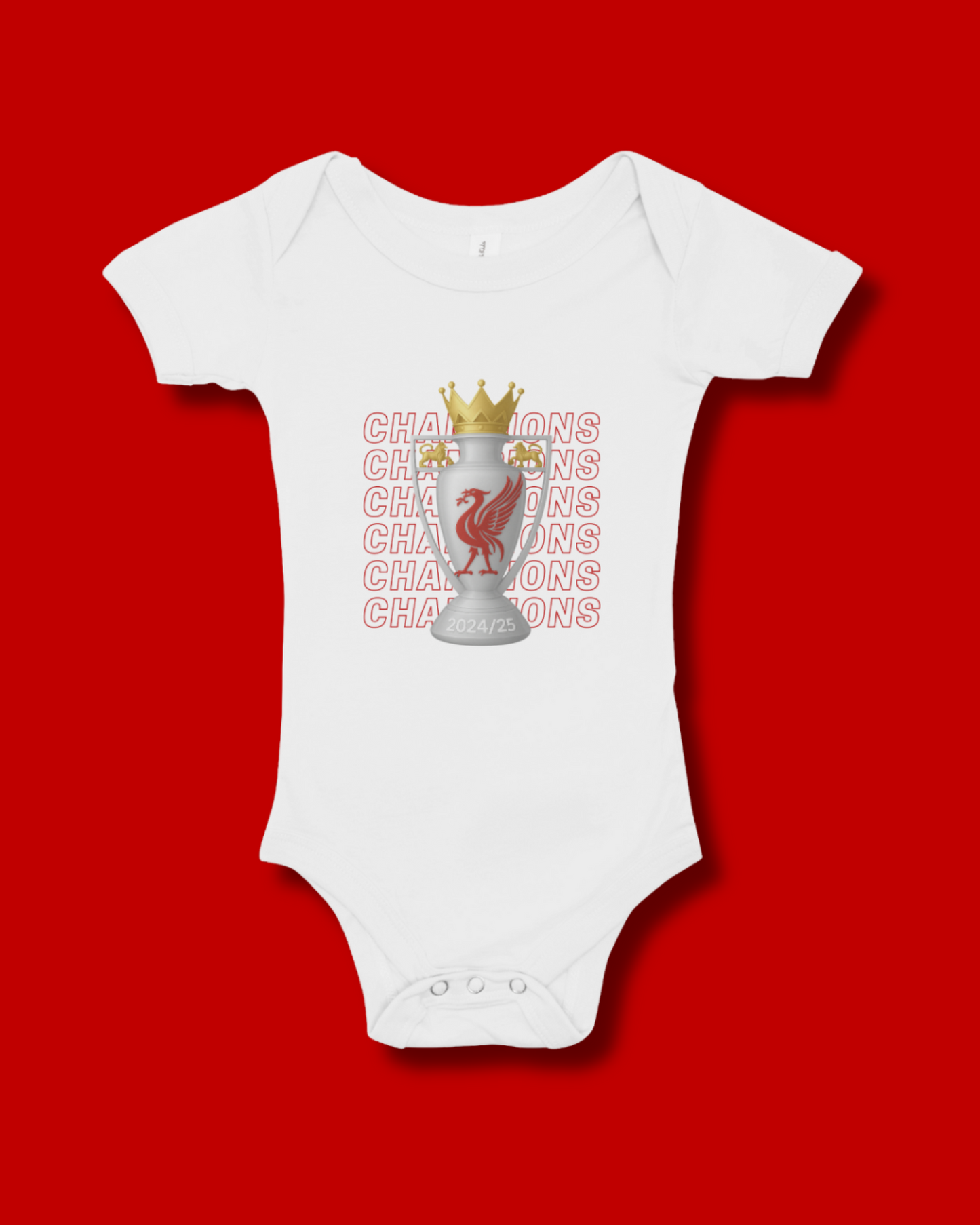 Liverpool Champions 24/25 Baby Bodysuit – Single Jersey