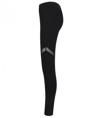 Tombo ladies panelled mesh leggings black