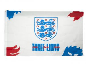 ENGLAND FA THREE LIONS CREST FLAG 5 X 3 Euro 2024