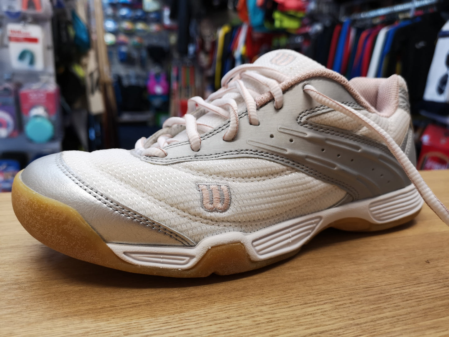 Wilson Squash White/Pink/Silver Trainers Size 5.5