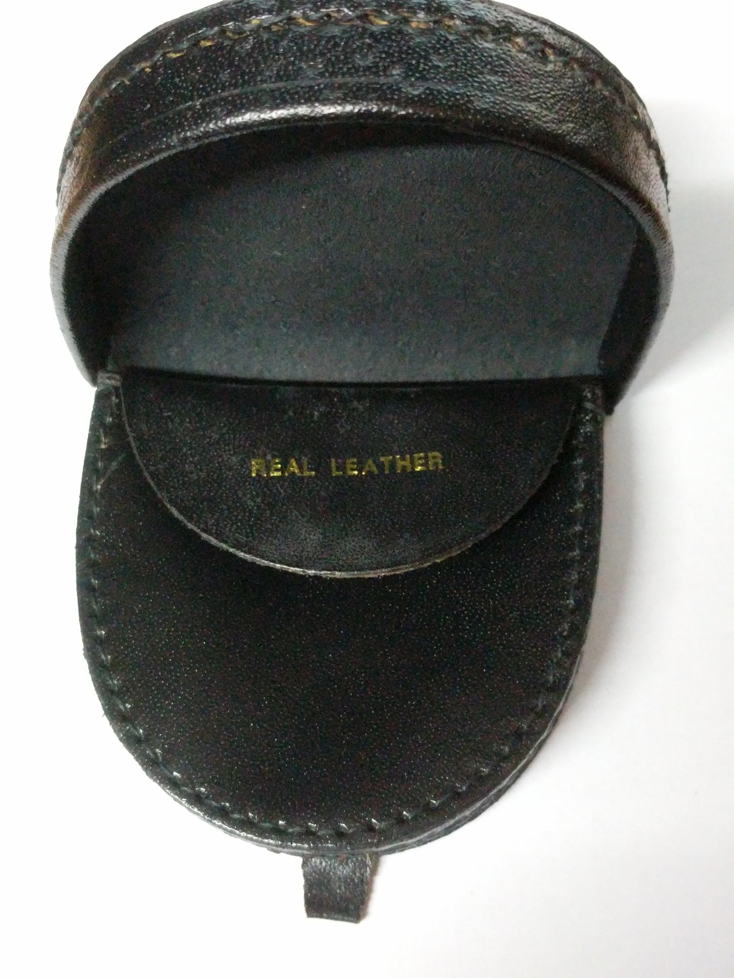 Real Leather Coin Tray Purse with easy open tab 1590