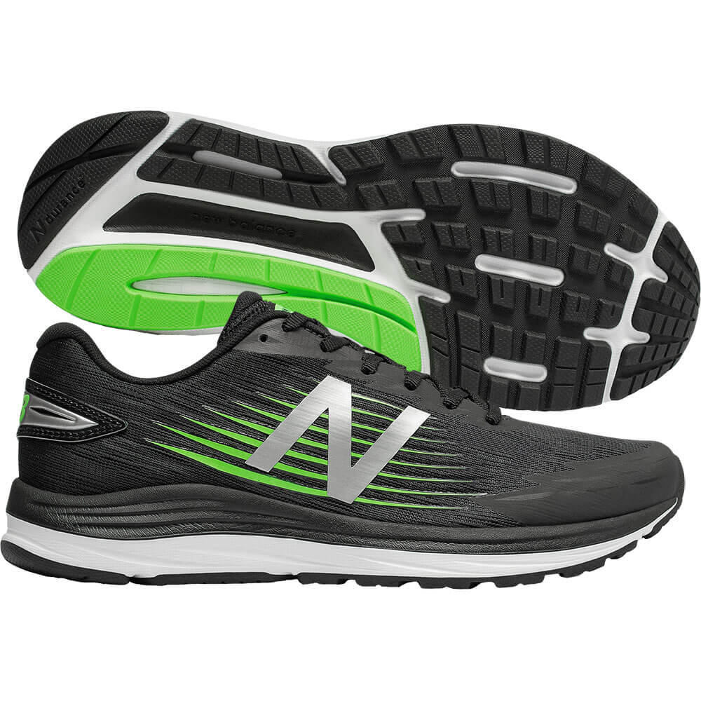 New Balance men's Synact running trainer black/green