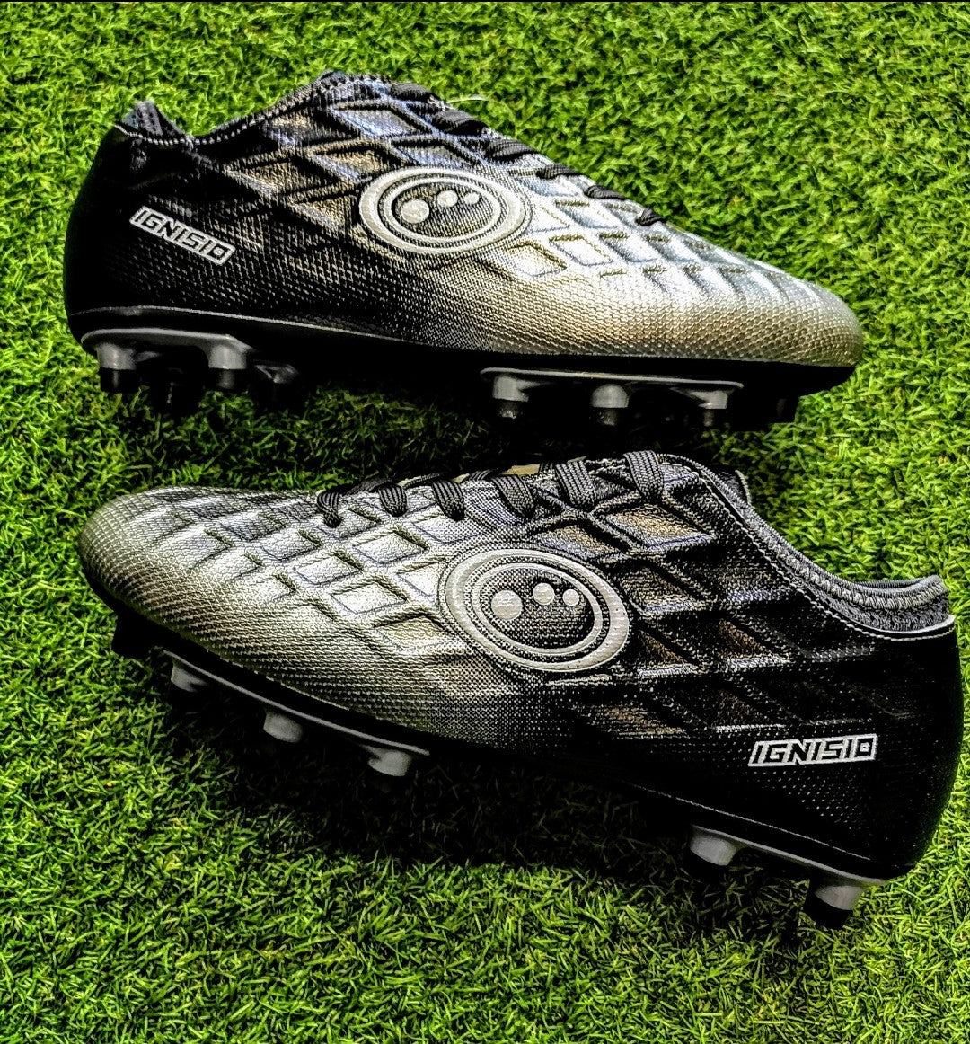 Optimum ignisio junior football boot LACE UP black/silver