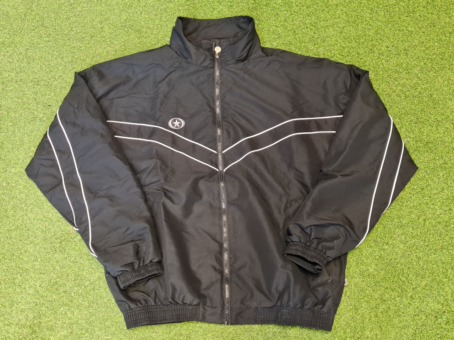 Prostar Retro Black Zip Tracksuit Top