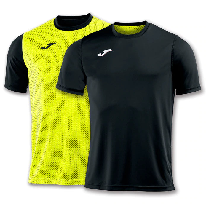 Joma Reversible Combi Short Sleeve Bib Top - Yellow/Black