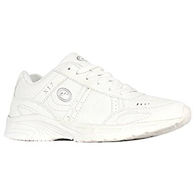 Optimum white lace up school trainers X17