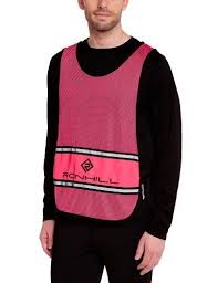 Ronhill Vizion Hi Viz Reflective Running fitness Bib Vest LED Compatible one size PINK