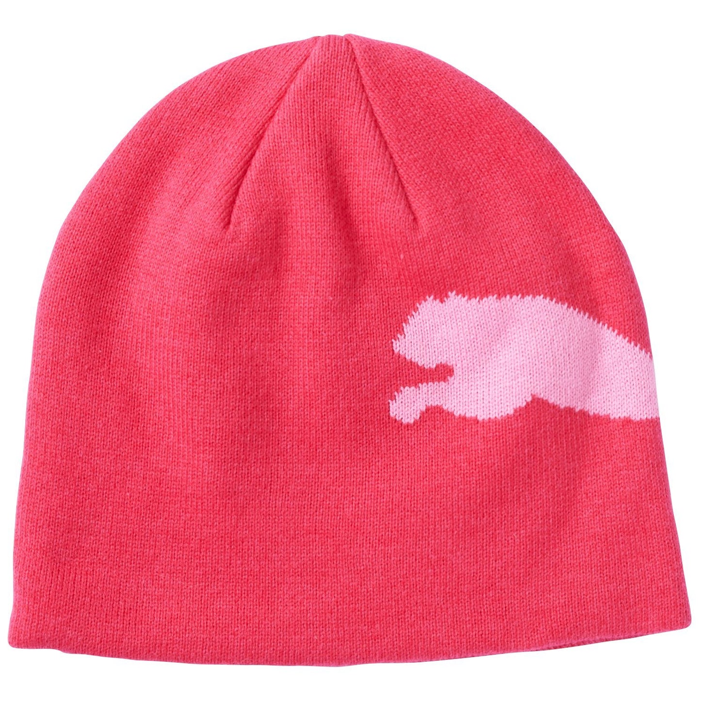 Puma big cat Pink Beanie Woolly Hat unisex one size Adult