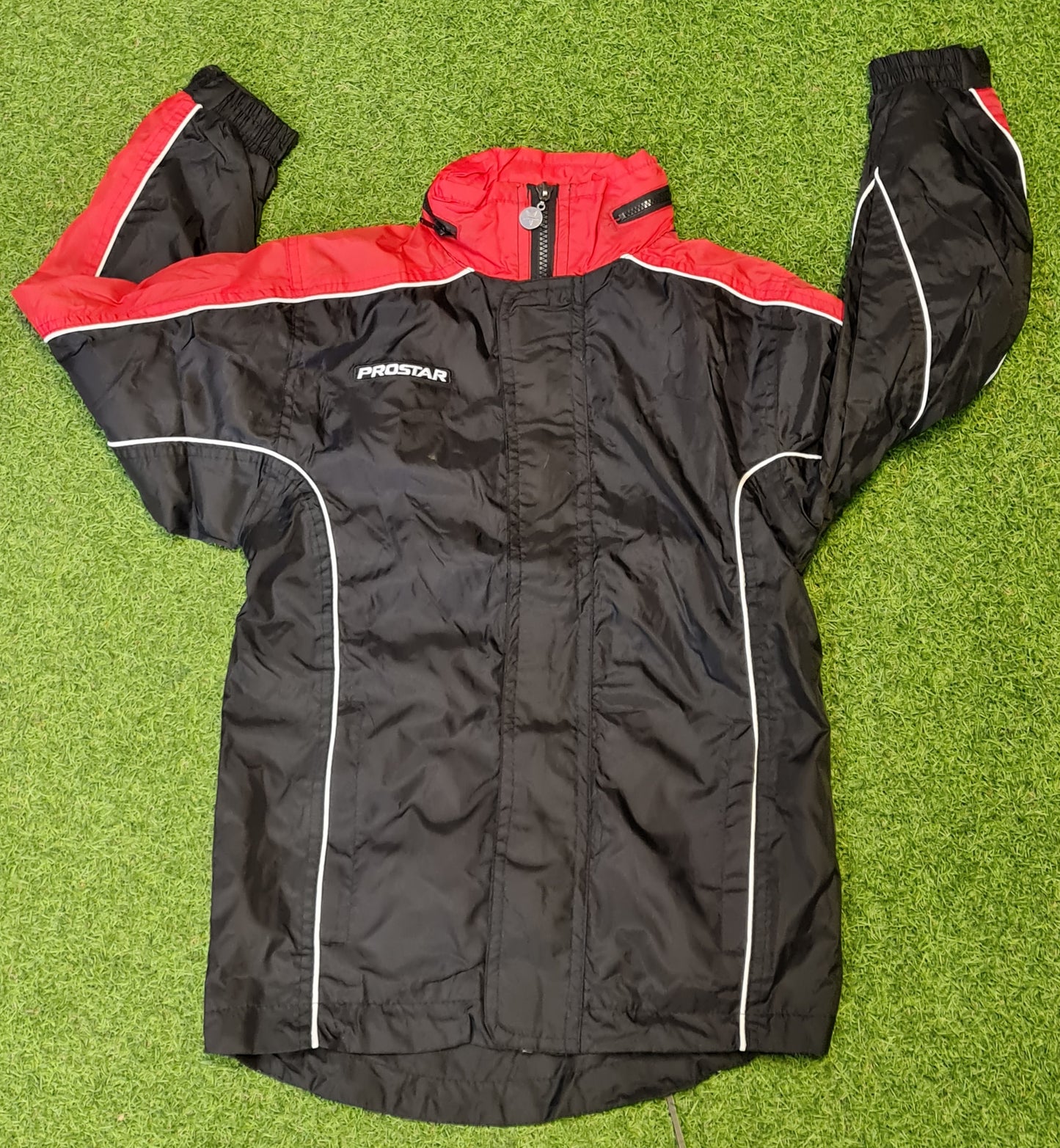 Pro Star Retro Tracksuit Top Junior sizes black/red
