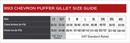 Sports Winter Chevron Thermal Puffer Gilet - Black or Navy