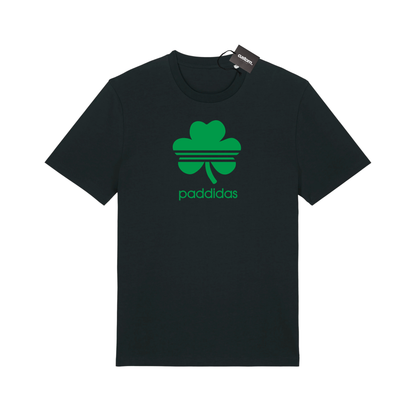 St Patrick's Day Funny "Paddidas" Irish Paddys Day Fancy Dress T-Shirt - Adults