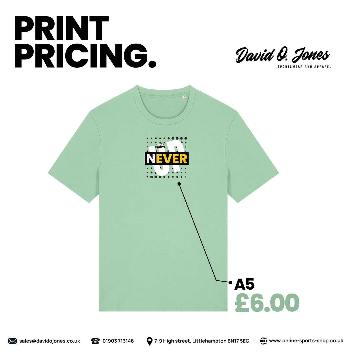 DTF Printing Service – Cost By Size - Pocket, A5, A4 & A3 Sizes | Aplication Included