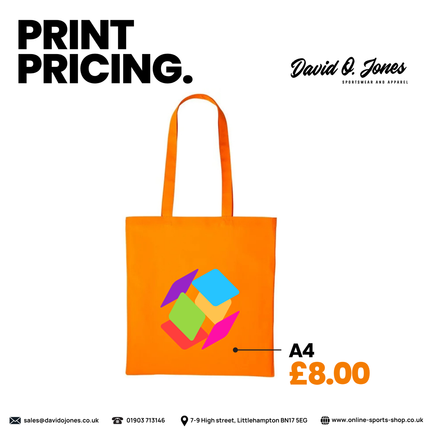 DTF Printing Service – Cost By Size - Pocket, A5, A4 & A3 Sizes | Aplication Included