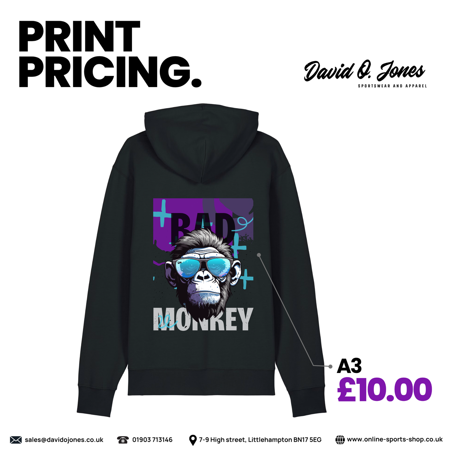 DTF Printing Service – Cost By Size - Pocket, A5, A4 & A3 Sizes | Aplication Included