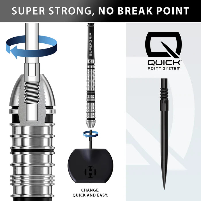 Harrows Supergrip QP Tapered 90% Quick Point Darts Set