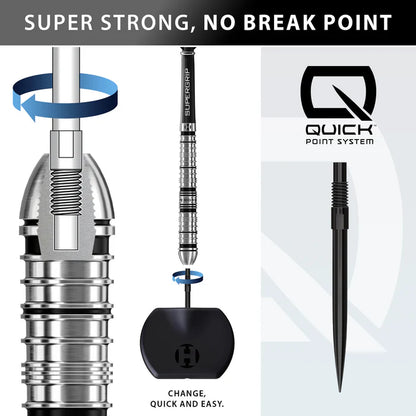 Harrows Supergrip QP Tapered 90% Quick Point Darts Set