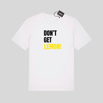 Don't Get Lemon Funny Football Factory Fancy Dress T-shirt - Adults