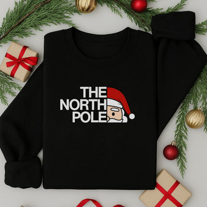 The North Pole Adult Christmas Jumper | Funny Festive Sweatshirt | Xmas Sweater Gift for Men & Women
