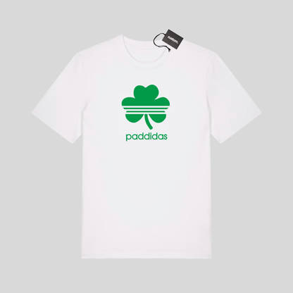 St Patrick's Day Funny "Paddidas" Irish Paddys Day Fancy Dress T-Shirt - Adults