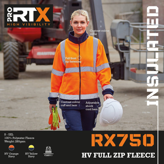 Pro RTX Workwear High Visibility Fleece Jacket