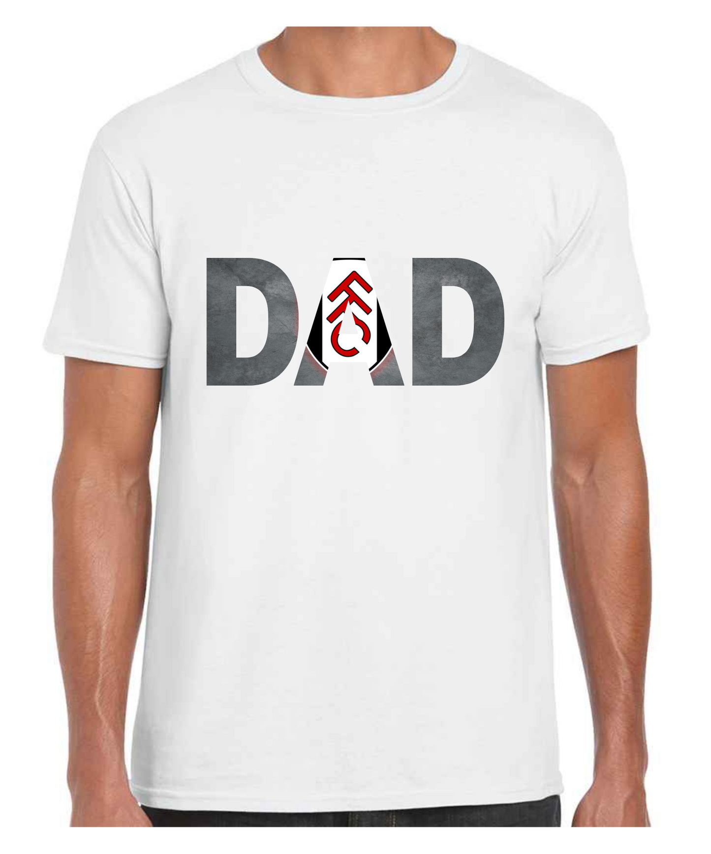 Fulham - Dad T Shirt (White/Black/Grey)