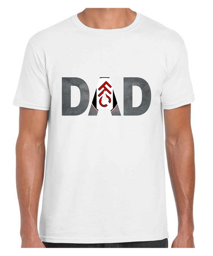 Fulham - Dad T Shirt (White/Black/Grey)
