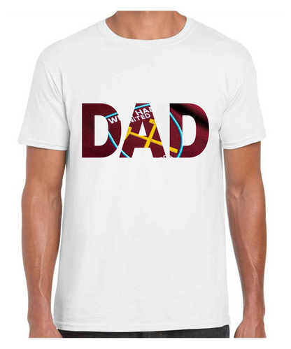 West Ham - Dad T Shirt (White/Black/Grey)