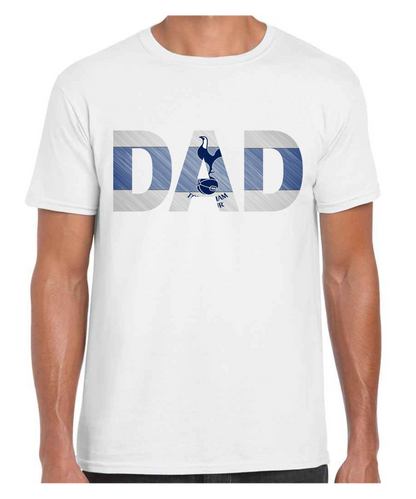 Tottenham Hotspur / Spurs - Dad T Shirt (White/Black/Grey)