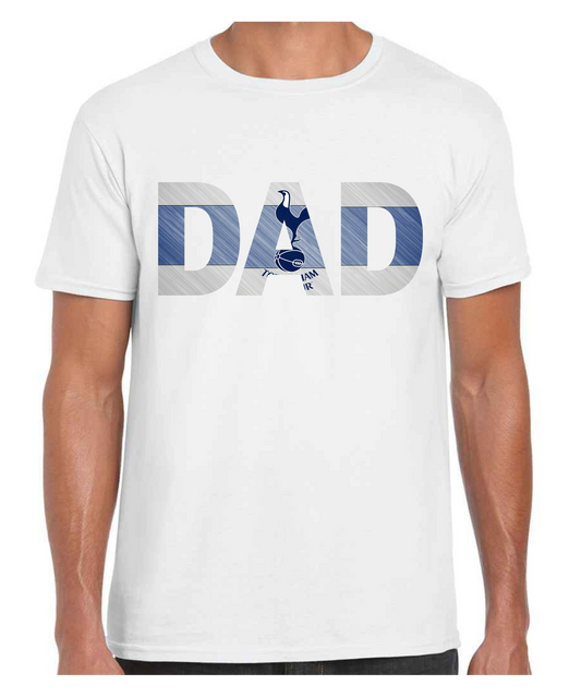 Tottenham Hotspur / Spurs - Dad T Shirt (White/Black/Grey)