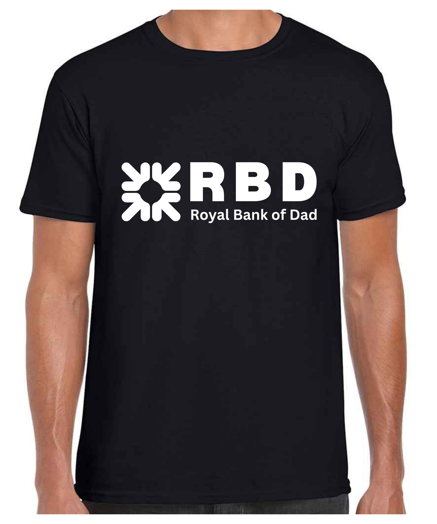 Royal Bank Of Dad T Shirt (White/Black/Grey)
