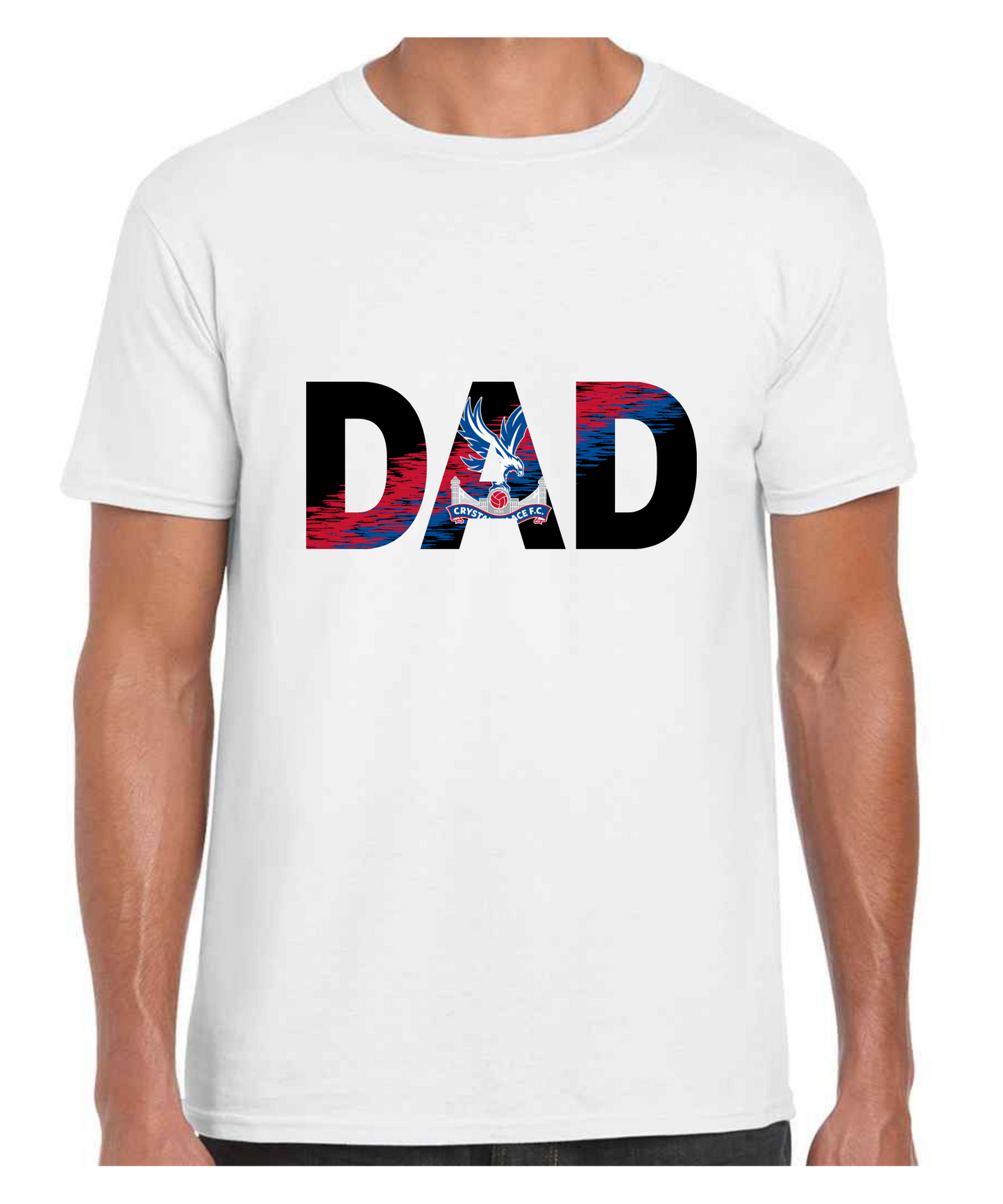 Crystal Palace - Dad T Shirt (White/Black/Grey)