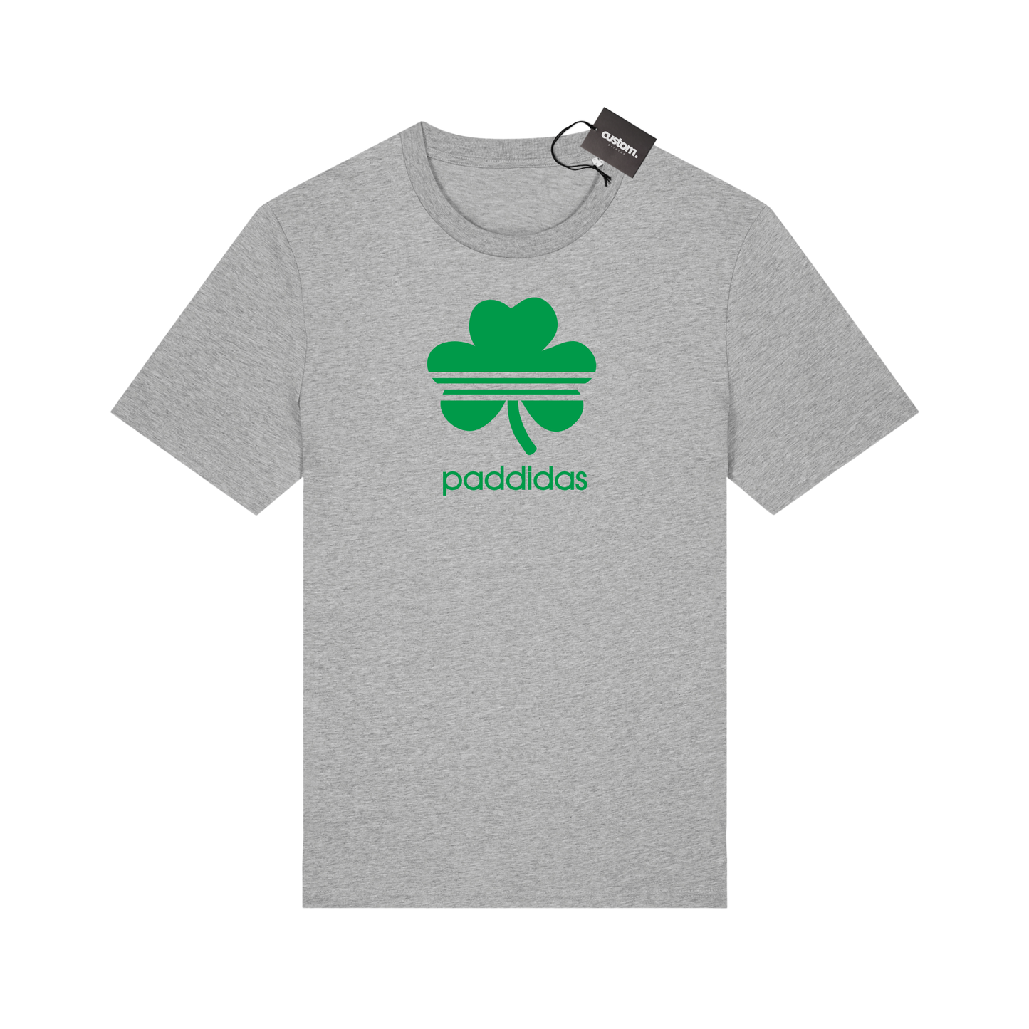 St Patrick's Day Funny "Paddidas" Irish Paddys Day Fancy Dress T-Shirt - Adults
