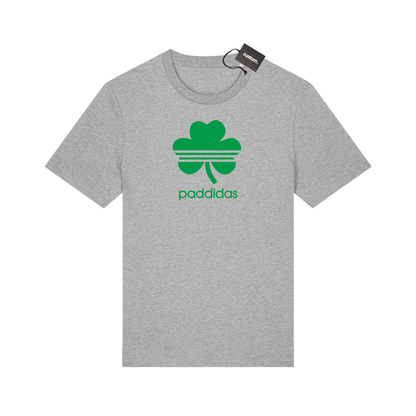 St Patrick's Day Funny "Paddidas" Irish Paddys Day Fancy Dress T-Shirt - Adults