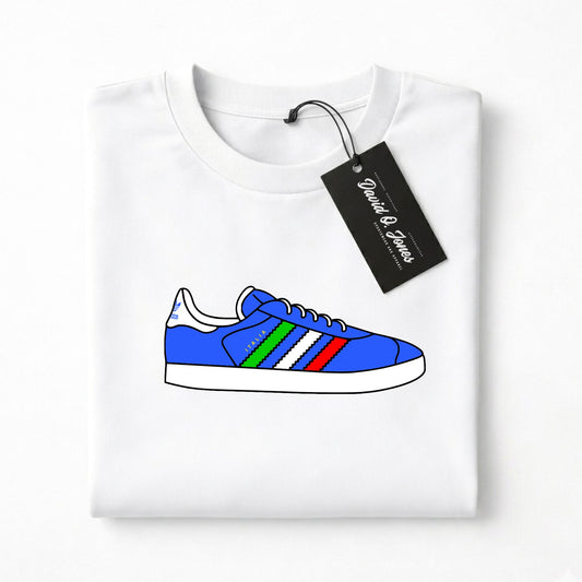 Gazelle Italy Football T Shirt Italia Casual Trainer Tee - Adults